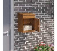 vidaXL Boîte de dépôt de Colis Noir 47,5 x 38 x 59 cm Acier galvanisé, Boîte aux Lettres, matériaux étanches, Rangement sécurisé, extérieur, déco Jardin, résistante aux intempéries
