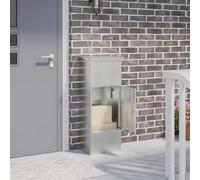 vidaXL Boîte de dépôt de colis 44,5x29x110,5 cm Noir – Acier inoxydable, étanche, fermeture à clé