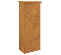 vidaXL Boîte de dépôt de Colis avec Porte Rouillé 44,5 x 29 x 110,5 cm, Rangement de Jardin et terrasse, boîte à Colis étanche en Acier, boîte aux Lettres verrouillable, Livraison