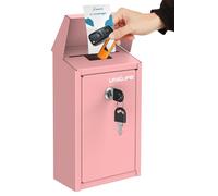 Boîte de dépôt extérieure Roze Sleutel, boîte de collecte métallique avec serrure à clé