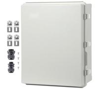 Boîte de dérivation 530 x 430 x 200 mm - Boîtier électrique en plastique ABS avec couvercle à charnières - IP67 étanche à la poussière et à l'eau - fermeture en acier inoxydable - pour projets électri