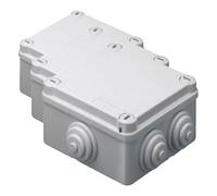 BOÎTE de DÉRIVATION avec COUVERCLE BAS et VIS À 1/4 de TOUR - IP55 - DIMENSIONS INTERNES 100 X 100 X50 - PAROIS avec PASSE-FILS À GRADINS À enTRÉE DIRECTE (Lot de 3)