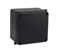 - Boîte de dérivation carrée Noire IP55 - 110 x 100 x 60 mm