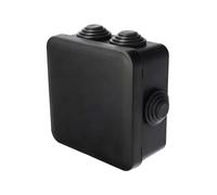 Boîte de dérivation étanche en saillie avec presse-étoupes, fermeture à clic, 85x85x45mm, IP55, noire, EDO777828, EDO Technic