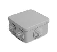 Boîte de Dérivation Étanche en Saillie IP55 85x85x45 mm Gris | IP54 Protection | IK07 | Couvercle à Pression | Température d'Utilisation -25°C à 60°C, Gris, 85x85x45 mm