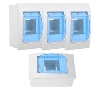 Boîte de Distribution 2-3 Circuits Basse Tension 4 Pièces | Fenêtre Transparente, Installation Facile, Usage Atelier et Centrale Électrique, Entretien Réduit, Résistance Quotidienne