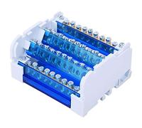 Boîte de distribution de bornes, boîte de jonction à 4 niveaux Bloc de câblage de rail 411Din 125A 500V 4 Bornier de connexion monophasé à 40 sorties pour génie électrique