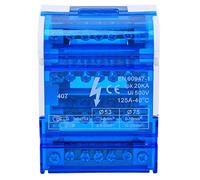 Boîte de distribution de bornes, module de distribution de bornier à montage sur Rail Din 125A / 500V 4x7 positions, monophasé à 4 niveaux avec cache anti-poussière transparent