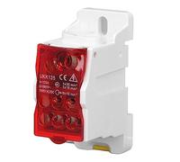 Boîte de distribution de rail Klanata DIN UKK125 avec la fente de carte C45 690V 125A Boîte électrique pour les applications d'outil de fractionnement et de carte de montée (Rouge)