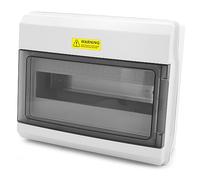 Boîte de distribution en saillie IP66 - Boîte à fusibles étanche - 12 modules à 1 rangée - Petit distributeur avec porte transparente - Distributeur en saillie - Boîte de commutation robuste pour