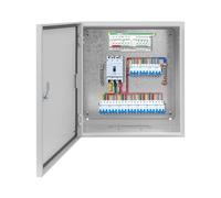 Boîte de distribution étanche en métal avec serrure - Boîte électrique extérieure - Pour l'intérieur et l'extérieur - 45 x 50 x 25 cm
