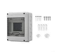 Boîte de distribution extérieure IP65 étanche en plastique ABS - Répartiteur en saillie avec porte et serrure pour jardin garage - 5 modules 50 A Blanc 152 x 110 x 93 mm
