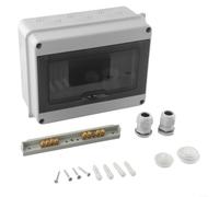 Boîte de distribution extérieure pour montage en saillie 1 rangée 8 modules IP65 Boîtier électrique étanche pour outils électriques de jardin et bandes LED 200 x 155 x 95 mm