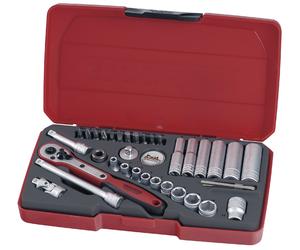 Boîte de douilles & embouts. 1/4 36 pcs Teng Tools T1436