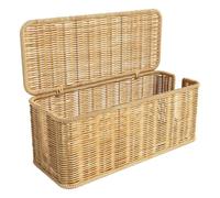 Boîte De Gestion Des Câbles En Rotin | Boîte De Rangement À Fil Ouvert - Organisateur De Cordon D'alimentation, Boîte De Couverture De Fil, Cache-câble, Conception Ventilée Pour Hubs USB, Chargeurs