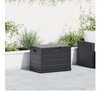 vidaXL Coffre de rangement de jardin anthracite 77,5 x 54,5 x 53 cm en plastique