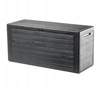 Boîte de jardin KADAX, boîte de rangement en plastique, 280 L, anthracite