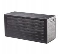 Boîte de jardin KADAX, boîte de rangement en plastique, 280 L, marron foncé