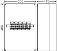 Boîte de jonction 6-95qmm 3ph. 5pin - Boîte à boutons 300x450mm K 9951