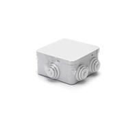 Boîte de jonction carrée étanche, 100 x 100 x 50 mm, IP44, gris - Idéal pour installations électriques en extérieur.