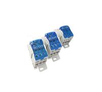 Boîte de jonction électrique UKK-160A de Powerful Tools, Bleu, Connecteur Vis, Nylon, 160 A, Montage sur rail DIN, 3 positions