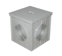 Boîte de jonction étanche extérieur pour câbles électriques puits de terre électrique coffret électrique pour extérieur boîtier étanche enterrée plastique regard cable enterrée (200x200x200mm)