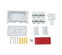 Boîte de jonction étanche IP68 pour 221 2P 3P 5P, boîtier ABS résistant aux chocs pour connexions de câble extérieures, gris (ZY-109 blanc)