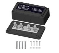 Boîte de jonction terminale 100A 48V courant continu avec, Black | Boîte de jonction à courant continu 48V, 100A, avec goujons de 8 Mm, pour câblage de bateau, camping-car, voiture