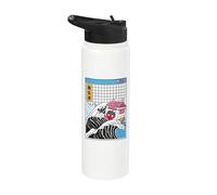 Boîte de lait aux fraises Great Wave Kawaii Vaporwave Anime Stainless Steel Insulated Water Bottle