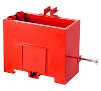 Boîte de lest, catégorie 1, pour tracteur, avec une capacité de 363 kg, équipée d'un attelage standard de 55 mm. Chargeuse robuste en acier de 0,09 m³, grande capacité, durable, avec porte coulissante