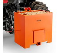 Boîte de lest VEVOR, ballast pour tracteur à 3 points, catégorie 1, avec une capacité de charge de 363 kg, équipée d'un attelage standard de 2 pouces, construction en acier, volume de 0,14 m³, système
