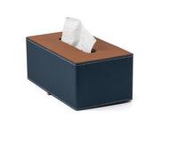Boîte de mouchoirs cosmétiques, 25,5 x 14,2 x 10,5cm PU Cuir Tissue Box Holder, Rectangle Tissue Box Covers pour Kleenex Serviette rectangulaire Tissue Holder pour Salle de Bain Home Office