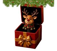 Boîte de Noël avec Miniature Accessoire farce blague Pop-Open fêtes d'hiver | Bonhomme en d'Épices Boîte Jouet Miniature pour Camarades de te Réunion École