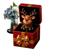 Boîte de Noël avec Miniature Figurine 3D Pop Open Farce Blague Gag Prank | Figurine Bonhomme de Neige et Renne en Boîte Pour , , camarades de classe, soirées, fêtes, réunions, événements