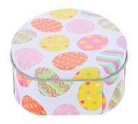 Boîte de Pâques Décorative en Fer Blanc pour Bonbons et Biscuits | Motif Œuf et Lapin, Style Vintage, Rangement pour Fêtes, Boîte Vide pour Présents, Usage Saisonnier