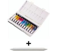 Boîte De Peinture Aquarelle Sennelier La Petite Aquarelle 12 X 10ml Crayon Estompe