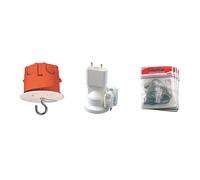 Boîte de point central DCL 67 P55 orange revêtement sec 1 module Capri, douille et fiche E27 40mm