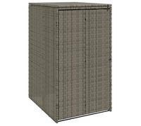 vidaXL Boîte de poubelle Gris 65×80×115 cm Polyéthylène – Coffre de rangement jardin