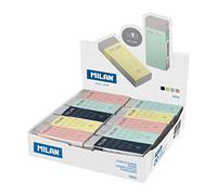 Milan Silver Display Box 20 Nata® Erasers Series (with Carton Sleeve And Wrapped) Clair Enfants