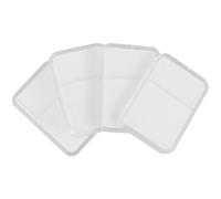 Boîte de Protection pour Timbres Transparente 4 Pièces, Compartiments | Plastique Lisse et Rigide, Organisation Empilable, pour Collectionneurs et Vitrines, sans Manipulation