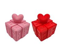 Boîte de Puzzle en Forme de cœur, caisses de Saint-Valentin, Coffret Cadeau avec Fermeture à vis mécanique, boîtes de Rangement décoratives avec Design de Rangement caché, Fournitures de fête, Cadeau