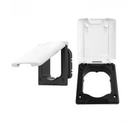 Boîte de raccordement multifonction pour RV - Étanche aux intempéries - IP44 - 10 A - 250 V - Avec joint - Pour camping-car, camping, bateau, montage extérieur - Plastique ABS blanc - Espacement des