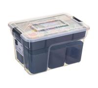 Boîte de Rangement 10 Compartiments 8L Transparent