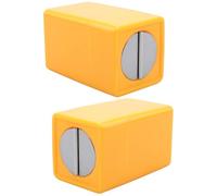 Boîte de Rangement 2 Pièces Réutilisable ABS Jaune pour Lames Cassées | Format Compact, Sécurité D’usage, Stockage Facile, pour Maison et Bureau, Conteneur Réutilisable en ABS