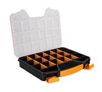 VITO - Boîte de Rangement 20 compartiments Amovibles - Organiseur Transparent Multifonction pour Petites Pièces Vis, Boulons, 32.5 x 26 x 4.8cm