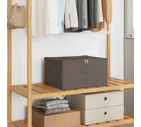 Boîte de Rangement 24 pc Tissu intissé 43 x 34 x 23 cm 33,6 L | Pliable, 2 compartiments, poignées, polyester respirant, pour jouets et livres