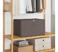 Boîte de Rangement 24 pc Tissu Intissé 55 x 35 x 32 cm | Pliable, Poignées Confortables, 2 Compartiments, Polyester Durable, Pour Jouets et Livres