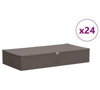 Boîte de rangement 24 pcs Gris 90 x 48 x 15 cm Tissu intissé