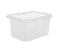 Boite de rangement 55L solide à couvercle - Origine France - Blanc Transparent