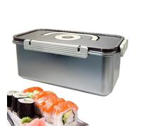 Boîte de rangement à - Boîte à portable avec couvercle de poignée - Système de conservation de la fraîcheur - Compartiment de transport sûr - Valise polyvalente pour camping, randonnée